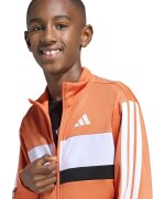 adidas Sportswear Спортен екип Tiberio с цип и лого Бял/Черен/Бледооранжев