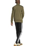 adidas Sportswear Спортен екип Tiberio с цип и лого Бял/Черен/Маслинено зелено