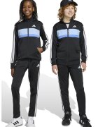 adidas Sportswear Спортен екип Tiberio с цип и лого - Бял/Черен/Син