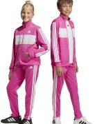 adidas Sportswear Спортен екип Tiberio с цип и лого Бял/Розово