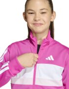 adidas Sportswear Спортен екип Tiberio с цип и лого Бял/Розово