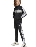adidas Sportswear Спортен екип Tiberio с цип и лого Черен/Сив