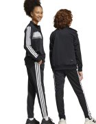 adidas Sportswear Спортен екип Tiberio с цип и лого Черен/Сив