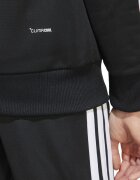adidas Sportswear Спортен екип Tiberio с цип и лого Черен/Сив