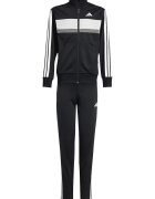 adidas Sportswear Спортен екип Tiberio с цип и лого Черен/Сив