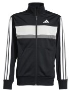 adidas Sportswear Спортен екип Tiberio с цип и лого Черен/Сив