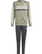 adidas Sportswear Спортен екип Tiberio с цип и лого Светло сив/Бежов/Избеляло черно