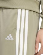 adidas Sportswear Спортен екип W ESS 3S TS с цип и лого Бял/Каки