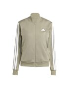 adidas Sportswear Спортен екип W ESS 3S TS с цип и лого Бял/Каки
