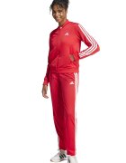 adidas Sportswear Спортен екип W ESS 3S TS с цип и лого Бял/Корал
