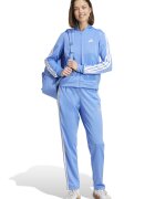 adidas Sportswear Спортен екип W ESS 3S TS с цип и лого Бял/Небесносин