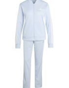 adidas Sportswear Спортен екип W ESS 3S TS с цип и лого Бял/Светлосин