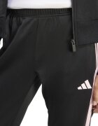 adidas Sportswear Спортен екип W ESS 3S TS с цип и лого Черен/Бледо розово