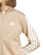 adidas Sportswear Спортен екип W ESS 3S TS с цип и лого Камел