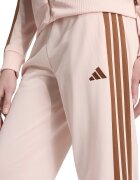 adidas Sportswear Спортен екип W ESS 3S TS с цип и лого Канелено кафяво/Праскова
