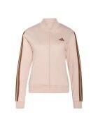 adidas Sportswear Спортен екип W ESS 3S TS с цип и лого Канелено кафяво/Праскова