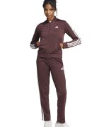 adidas Sportswear Спортен екип W ESS 3S TS с цип и лого Коняк кафяв