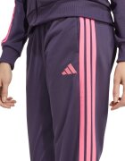 adidas Sportswear Спортен екип W ESS 3S TS с цип и лого Тъмно лилаво