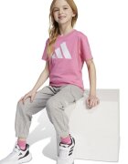adidas Sportswear Спортен панталон с връзка и джобове Бял/Сив меланж
