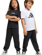adidas Sportswear Спортен панталон с връзка и джобове Черен/Бял