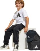 adidas Sportswear Спортен панталон с връзка и джобове Черен/Бял