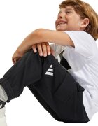 adidas Sportswear Спортен панталон с връзка и джобове Черен/Бял
