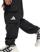 adidas Sportswear Спортен панталон с връзка и джобове Черен/Бял