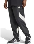 adidas Sportswear Спортен панталон в цветен блок с връзка - Бял/Черен