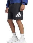 adidas Sportswear Спортни бермуди с регулируема талия Избеляло черно/Бял