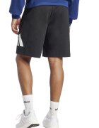 adidas Sportswear Спортни бермуди с регулируема талия Избеляло черно/Бял