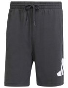 adidas Sportswear Спортни бермуди с регулируема талия Избеляло черно/Бял