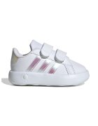 adidas Sportswear Спортни обувки Grand Court 2.0 от еко кожа с велкро - Бял/Розово/Сребрист