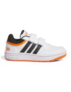 adidas Sportswear Спортни обувки Hoops 3.0 от еко кожа с велкро - Бял/Черен/Оранжев