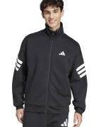 adidas Sportswear Суитшърт с джобове встрани и цип Бял/Черен