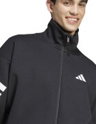 adidas Sportswear Суитшърт с джобове встрани и цип Бял/Черен