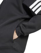 adidas Sportswear Суитшърт с джобове встрани и цип Бял/Черен