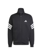 adidas Sportswear Суитшърт с джобове встрани и цип Бял/Черен