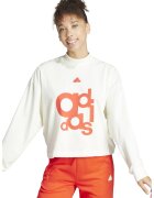 adidas Sportswear Суитшърт с лого - Бял/Персийски портокал