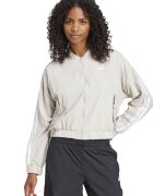 adidas Sportswear Суитшърт с ниска овална яка и цип Бял/Слонова кост