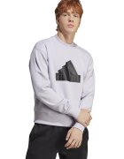 adidas Sportswear Суитшърт с овално деколте и лого - Бял/Черен