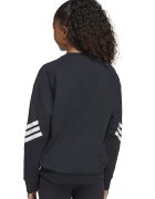 adidas Sportswear Суитшърт с паднали ръкави Бял/Избеляло черно