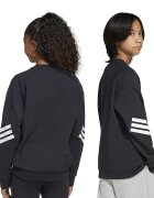 adidas Sportswear Суитшърт с паднали ръкави Бял/Избеляло черно