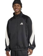 adidas Sportswear Суитшърт с цип и изправена яка Stadium - Бял/Черен