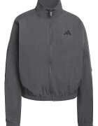 adidas Sportswear Суитшърт с цип и лого Tъмносив
