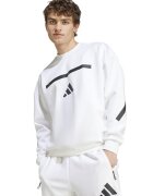 adidas Sportswear Суитшърт Z.N.E. с овално деколте и паднали ръкави - Бял/Черен