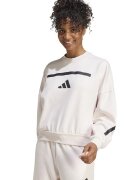 adidas Sportswear Суитшърт Z.N.E. с паднали ръкави и лого - Бял/Черен