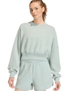 adidas Sportswear Свободен суитшърт Soft Lux с модал - Бял/Бледозелен