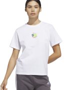adidas Sportswear Тениска DestiAdi с овално деколте Бял