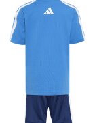adidas Sportswear Тениска и шорти Бял/Светлосин/Тъмносин