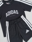 adidas Sportswear Тениска и шорти Черен/Бял
